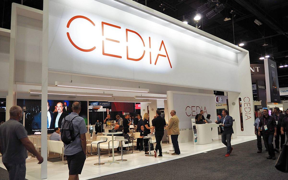 CEDIA Expo stand on the show floor